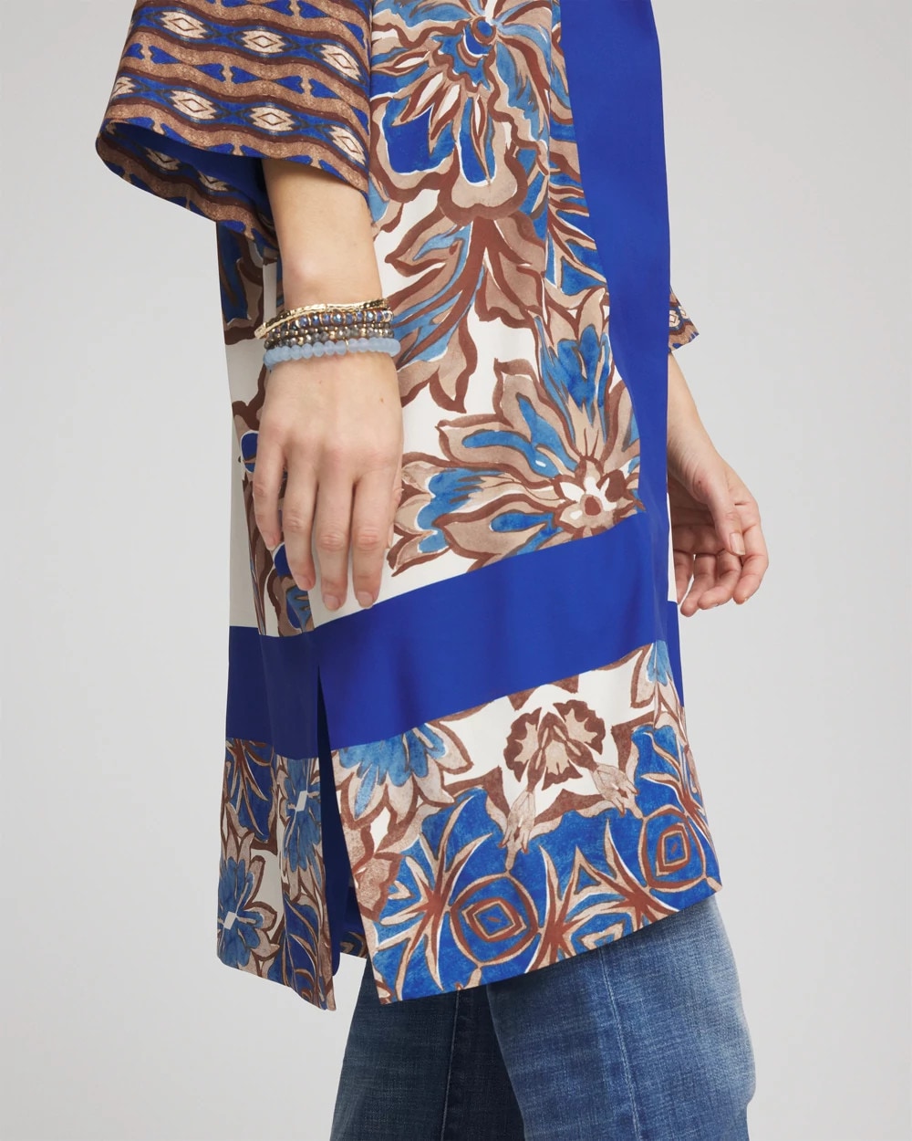 Chico's Discount - Crepe Long Printed Kimono