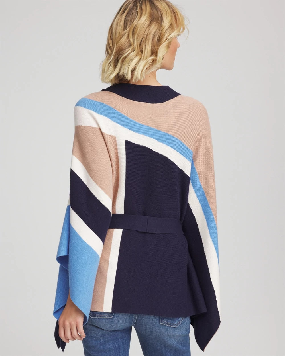 Chico's On Sale - Belted Colorblock Poncho