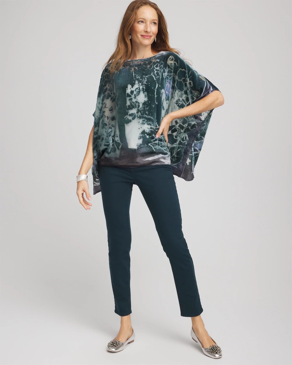 Chico's For Sale - Velvet Burnout Passion Poncho