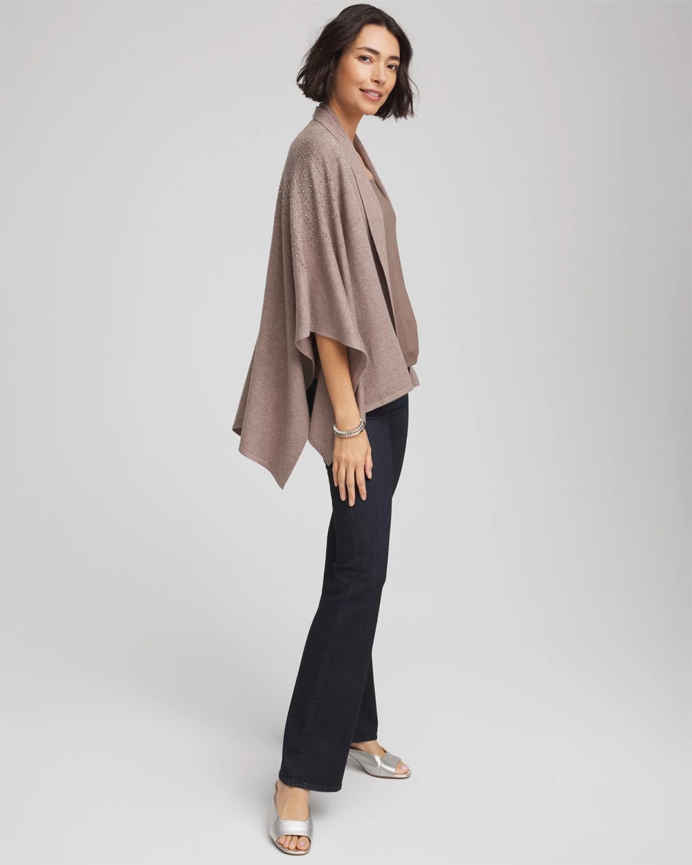 Chico's US - Embellished Shawl Collar Ruana