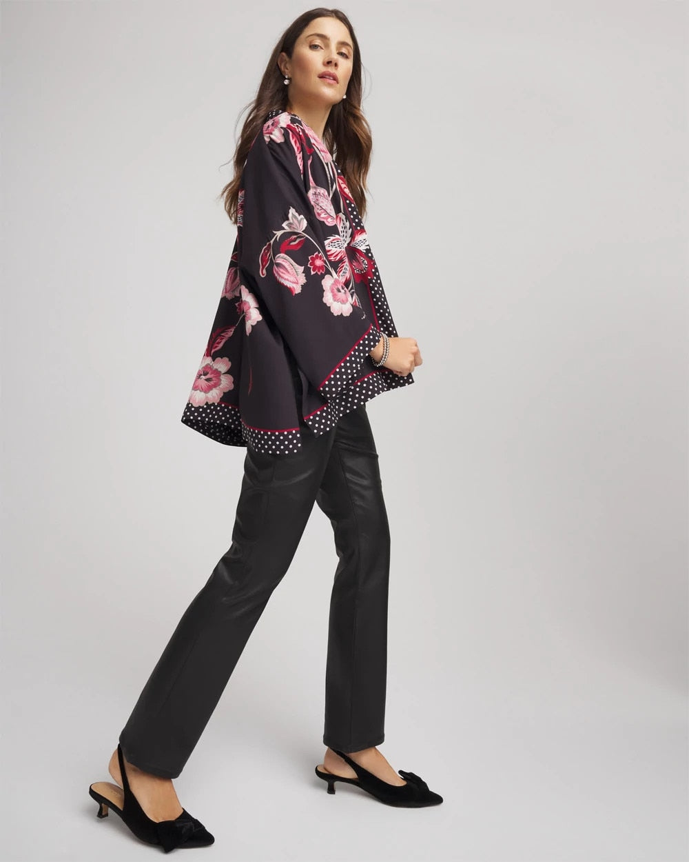Chico's Discount - Short Floral Kimono