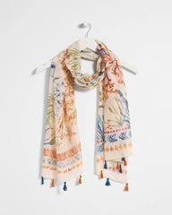 Chico's / Sea Life Tassel Oblong Scarf