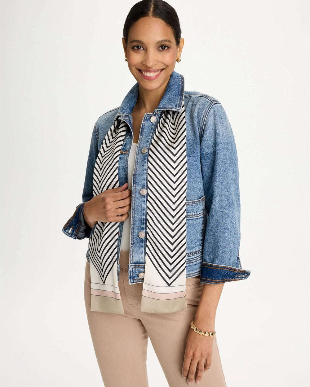 Chico's Discount - Satin Printed Skinny Scarf