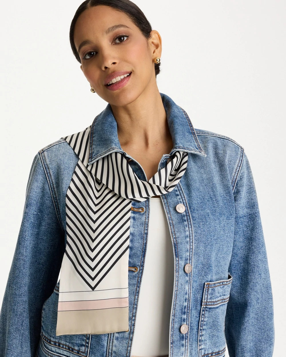 Chico's Discount - Satin Printed Skinny Scarf