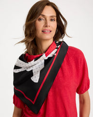 Chico's Sale - Polka Dot Floral Square Scarf