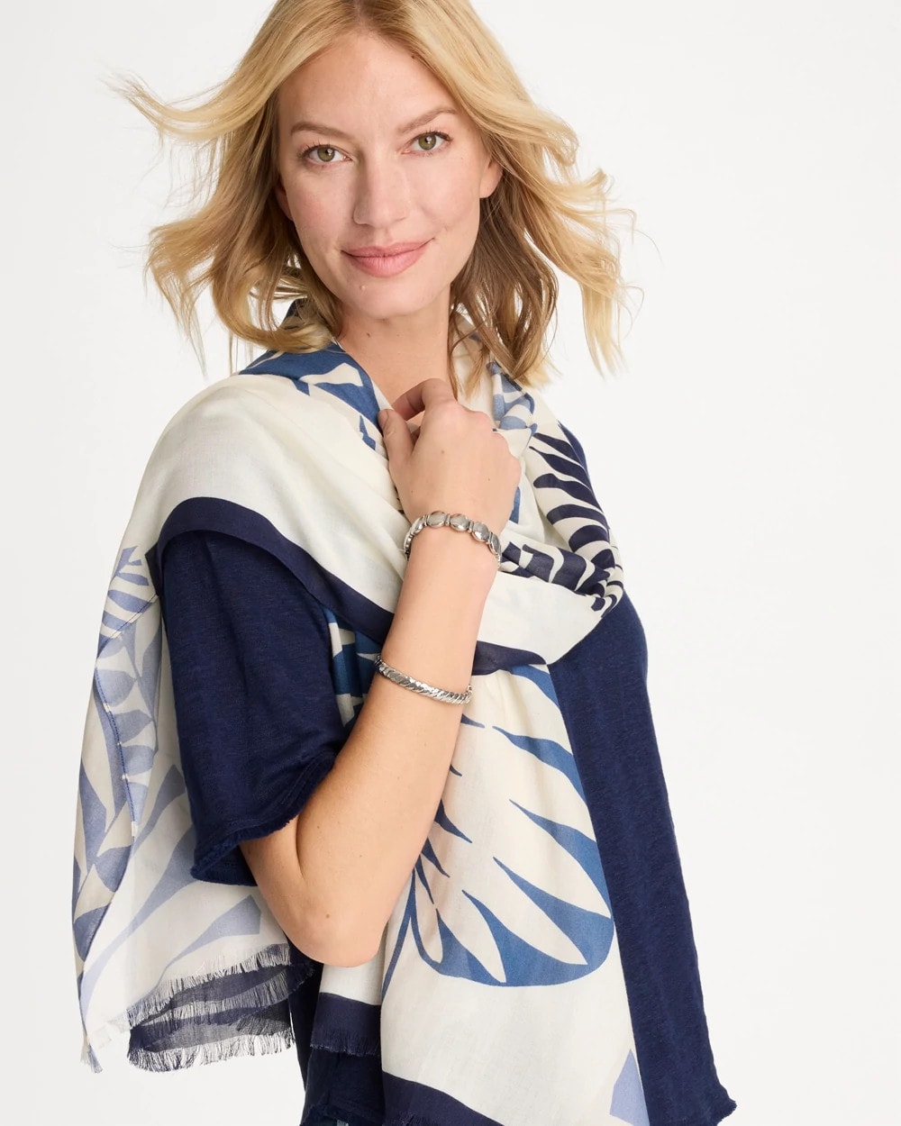 Chico's Outlet - Palm Frond Oblong Scarf