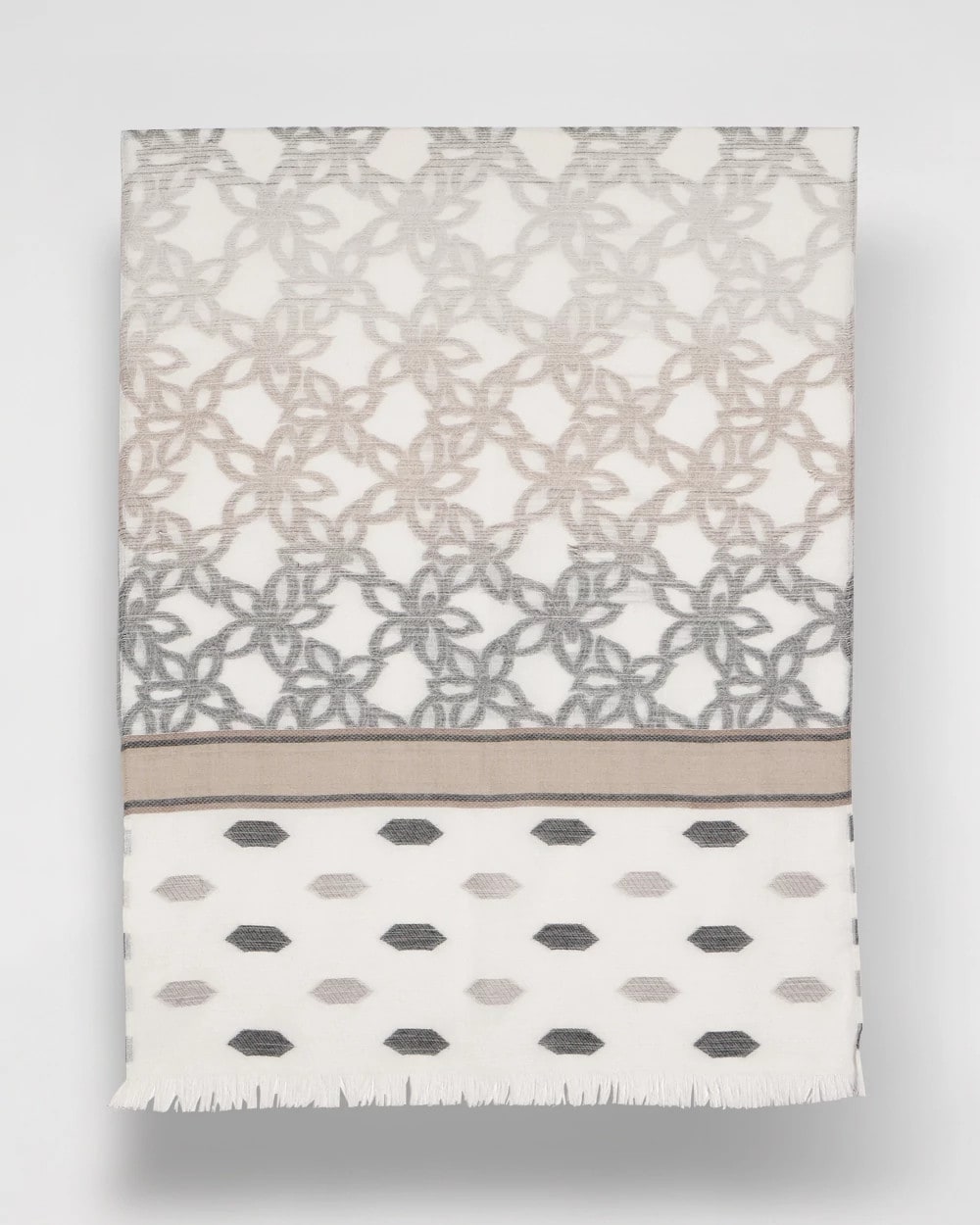 Chico's Sale - Neutral Paisley Polka Dot Oblong Scarf