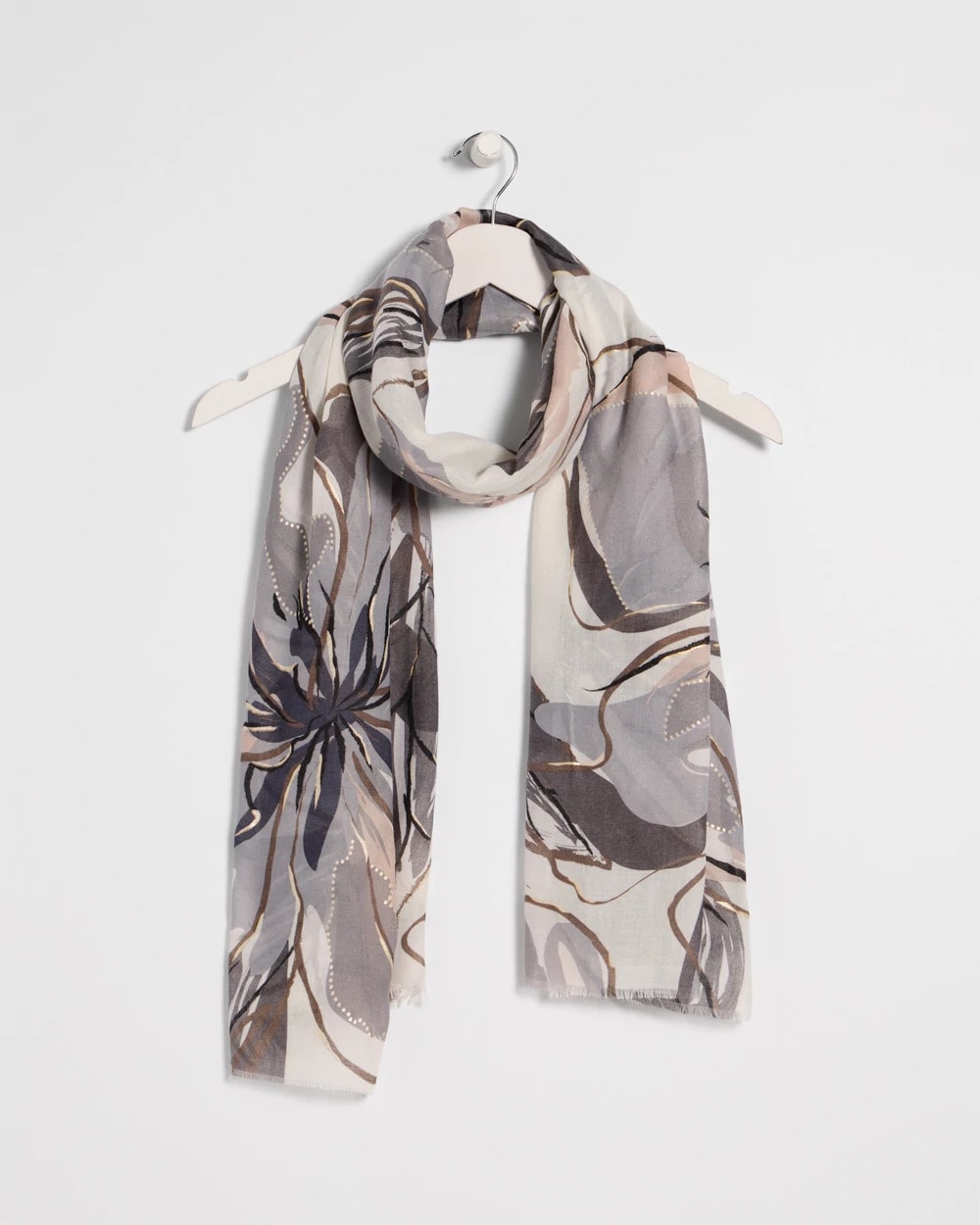 Chico's On Sale - Foiled Floral Oblong Scarf