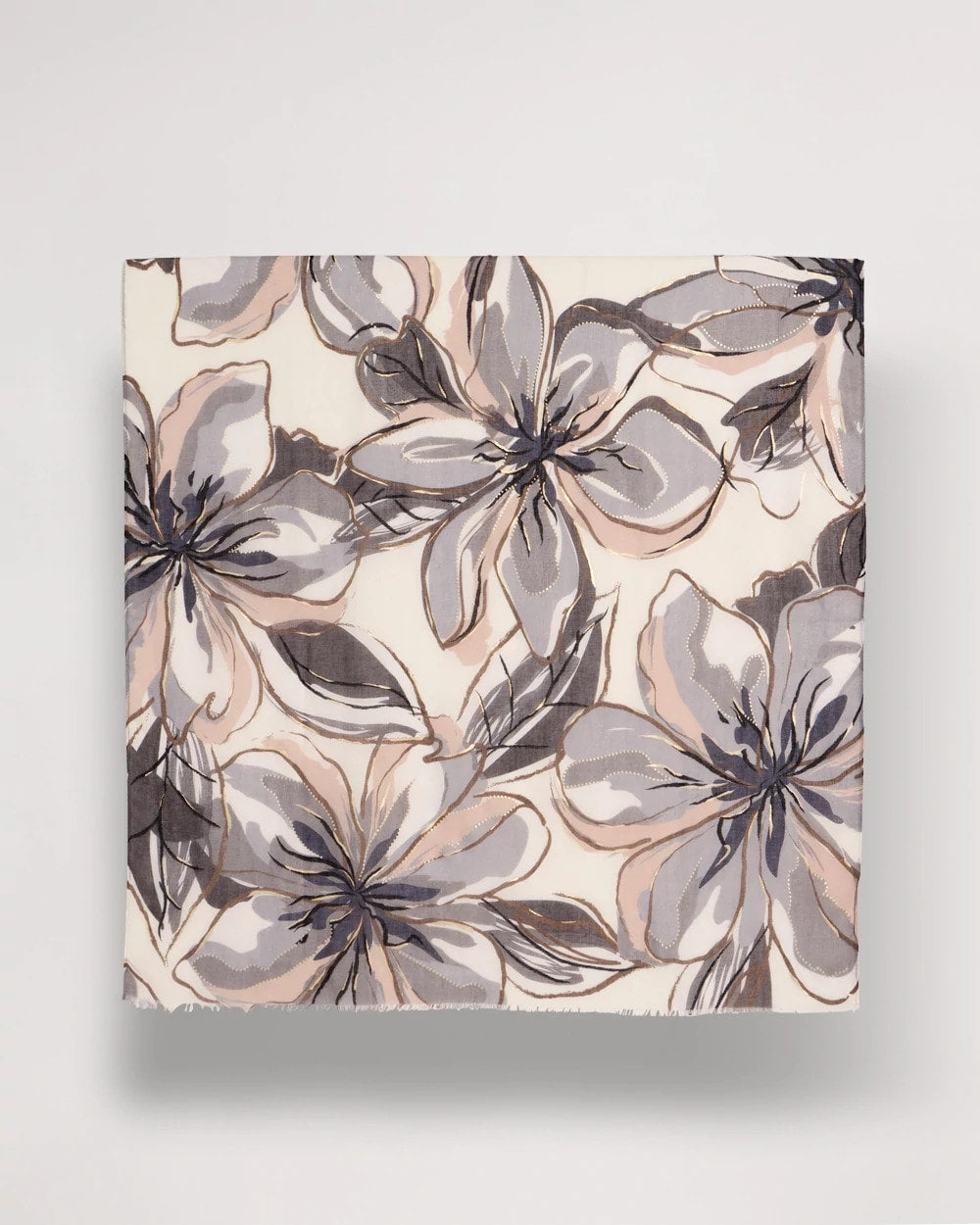 Chico's On Sale - Foiled Floral Oblong Scarf