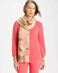 Chico's For Sale - Neutral Floral Oblong Scarf