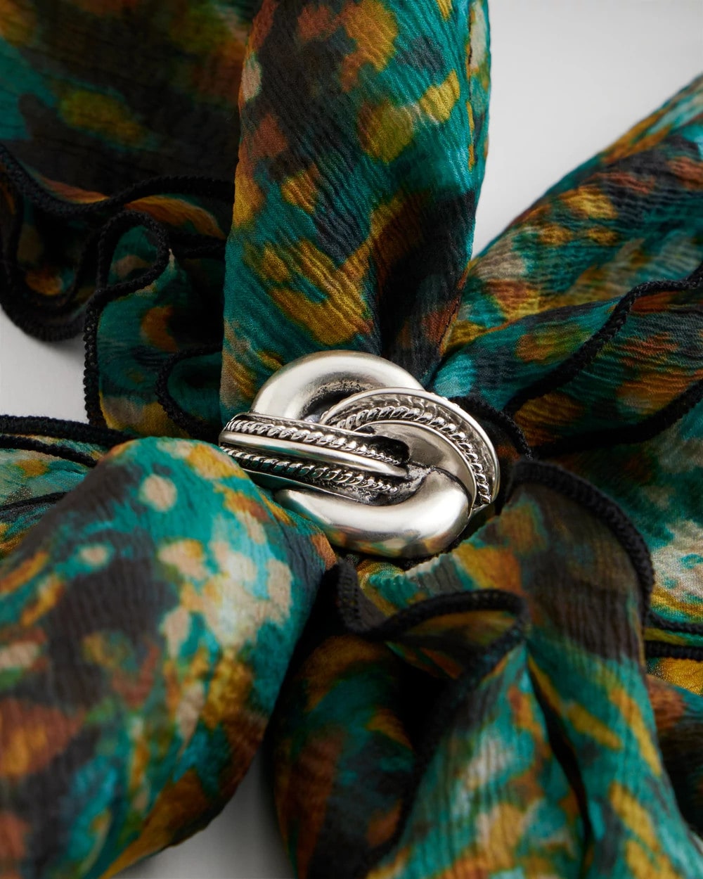 Chico's Outlet - Silvertone Knot Scarf Ring