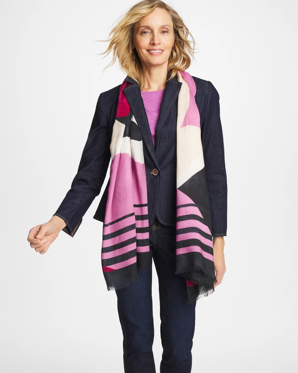 Chico's Discount - Berry Compote Oblong Scarf