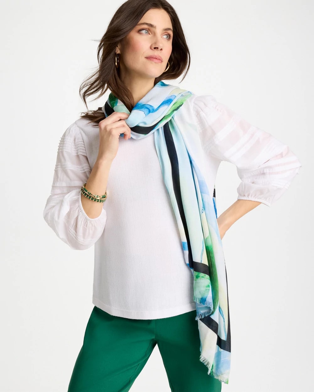 Chico's Online - Blooming Brush Oblong Scarf