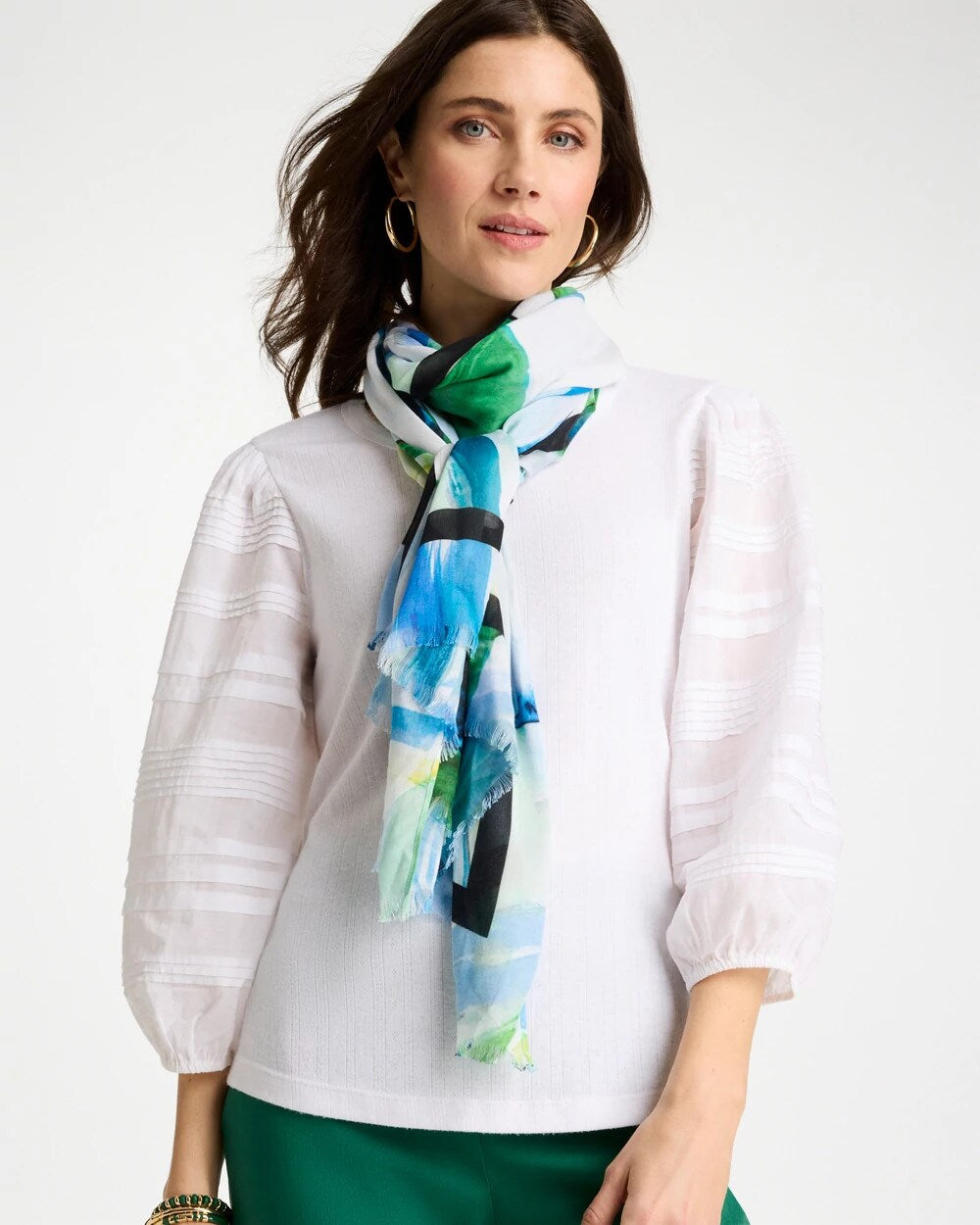 Chico's Online - Blooming Brush Oblong Scarf