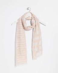 Chico's / Neutral Polka Dot Oblong Scarf