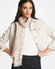 Chico's / Neutral Polka Dot Oblong Scarf