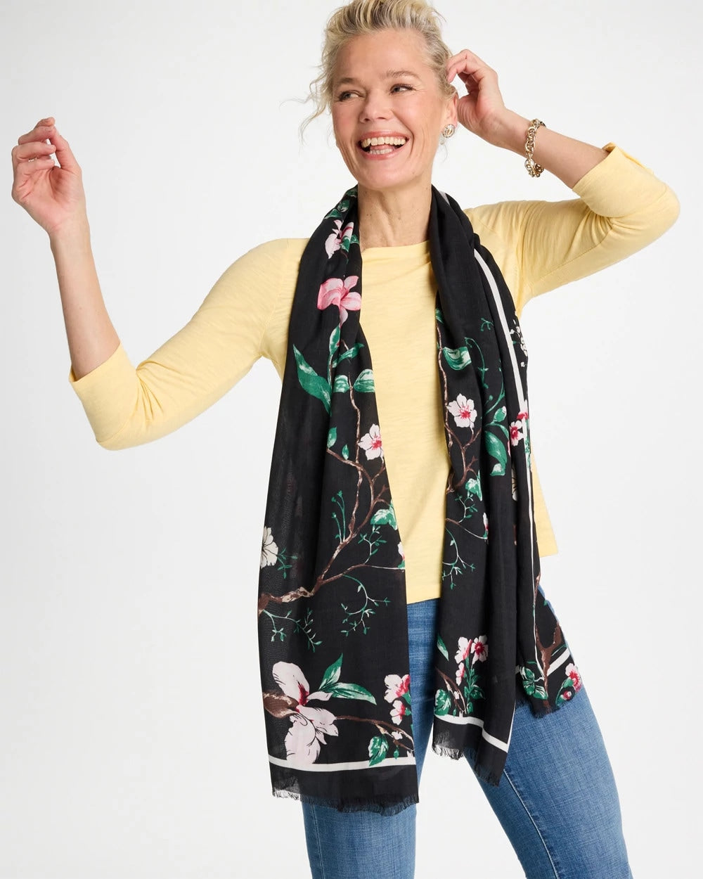 Chico's Discount - Kyoto Bloom Oblong Scarf