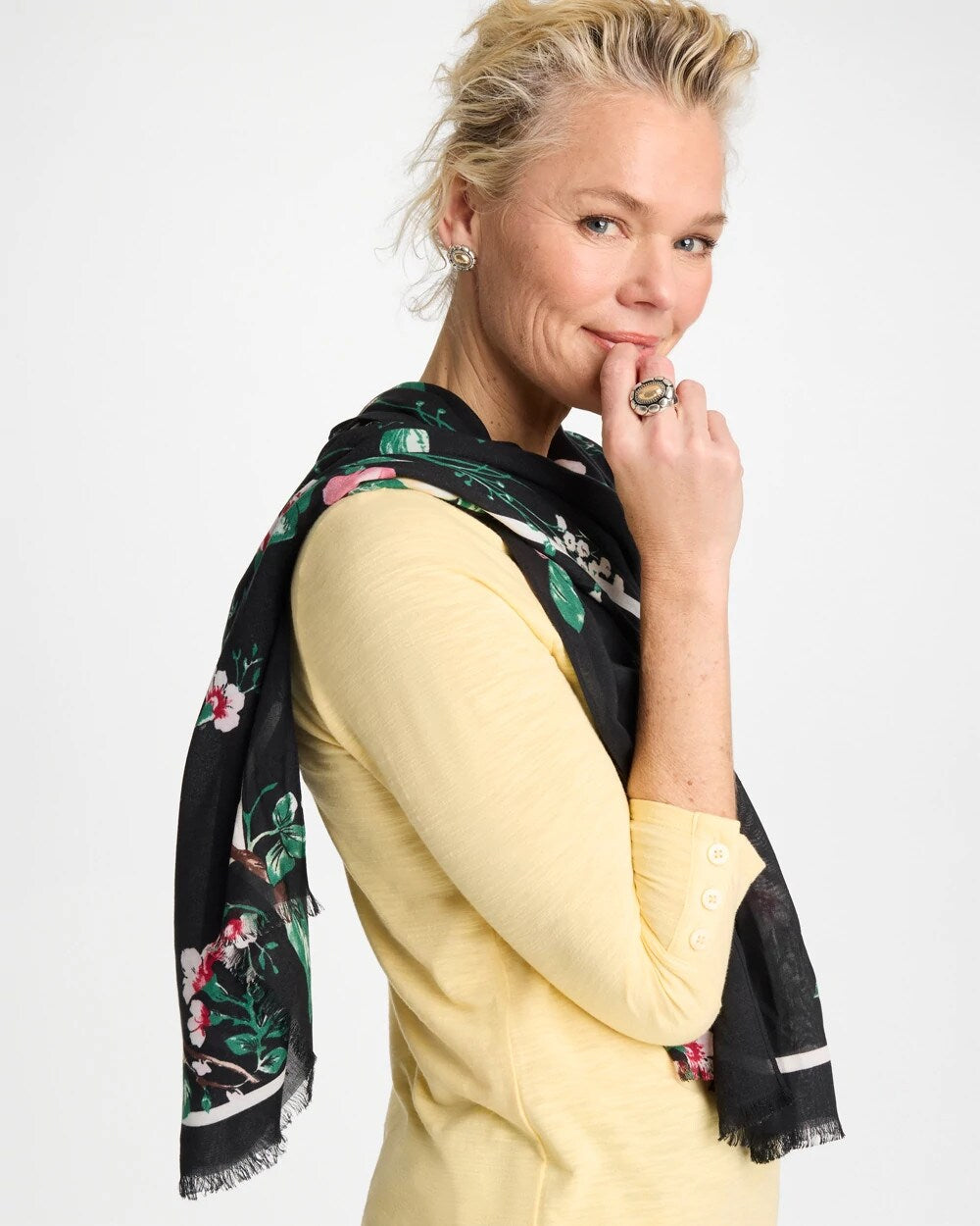 Chico's Discount - Kyoto Bloom Oblong Scarf