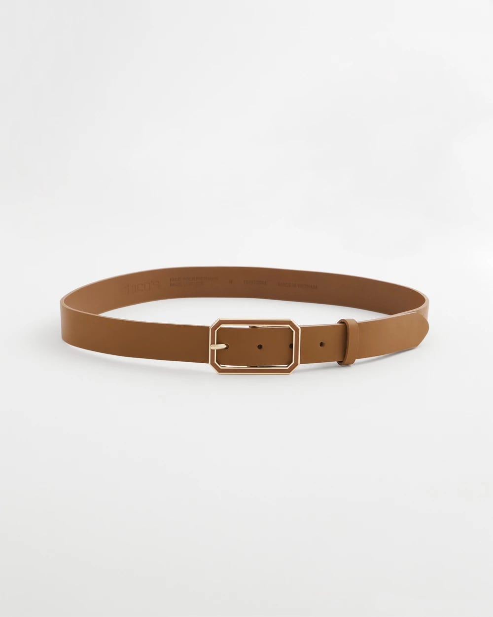 Chico's Outlet - Cognac Enamel Buckle Trouser Belt