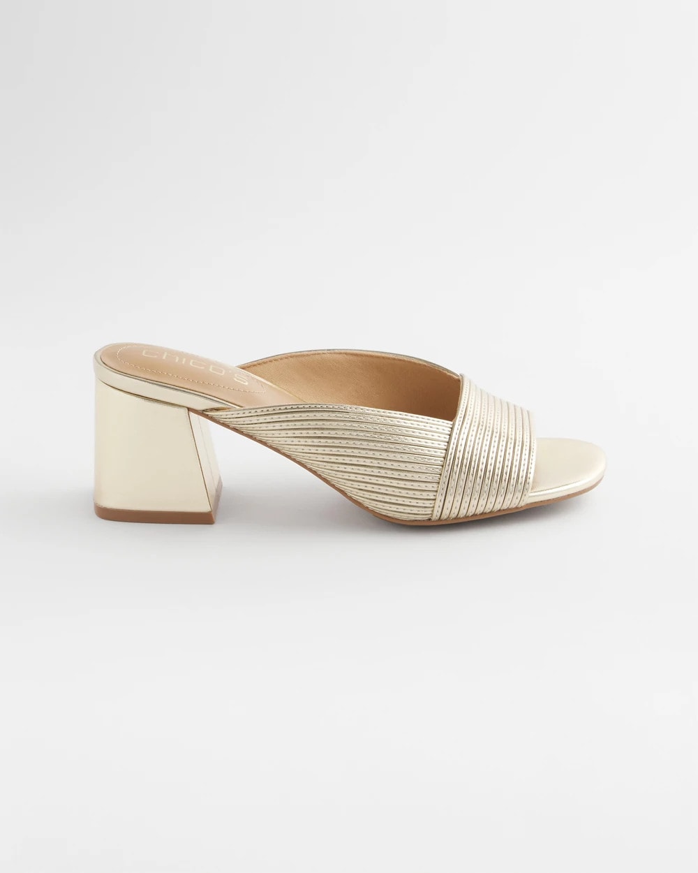 Chico's Sale - Vinia Metallic Rope Block Heels