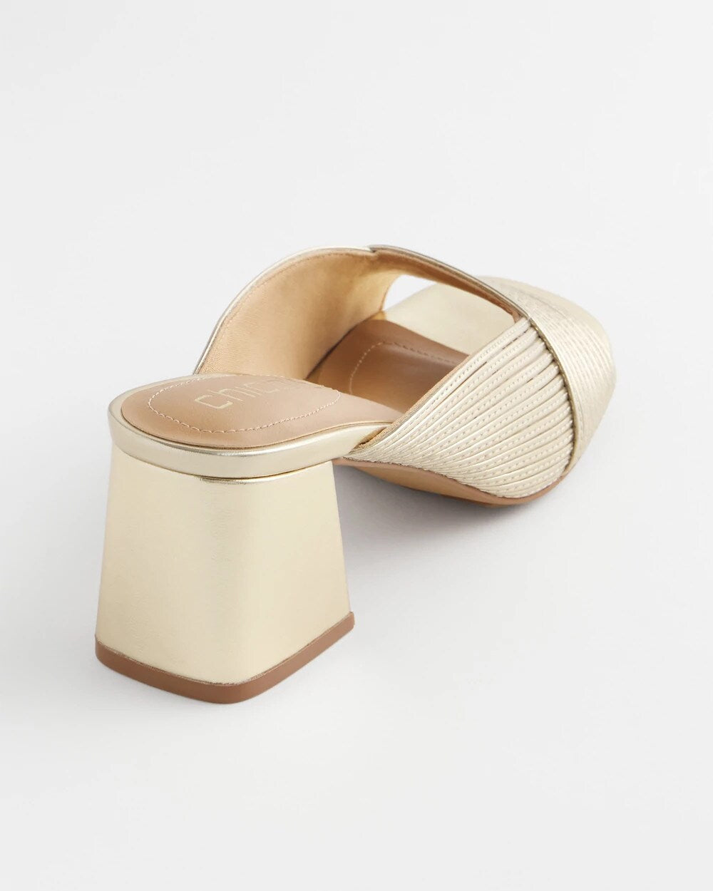Chico's Sale - Vinia Metallic Rope Block Heels