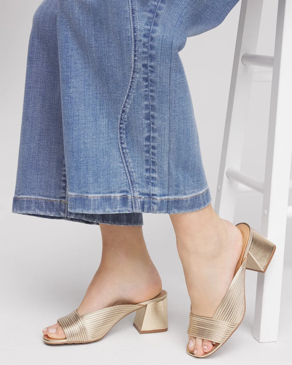 Chico's Sale - Vinia Metallic Rope Block Heels