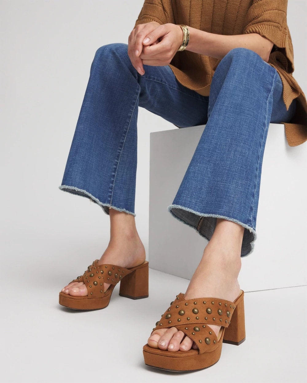 Chico's Discount - Vale Western Suede Block Heels