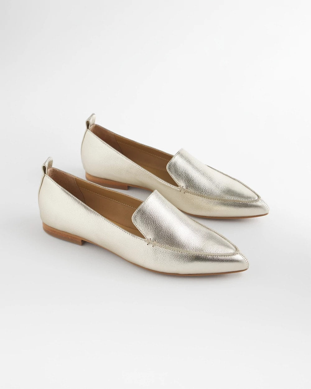 Chico's On Sale - Gold Metallic Leather Loafer