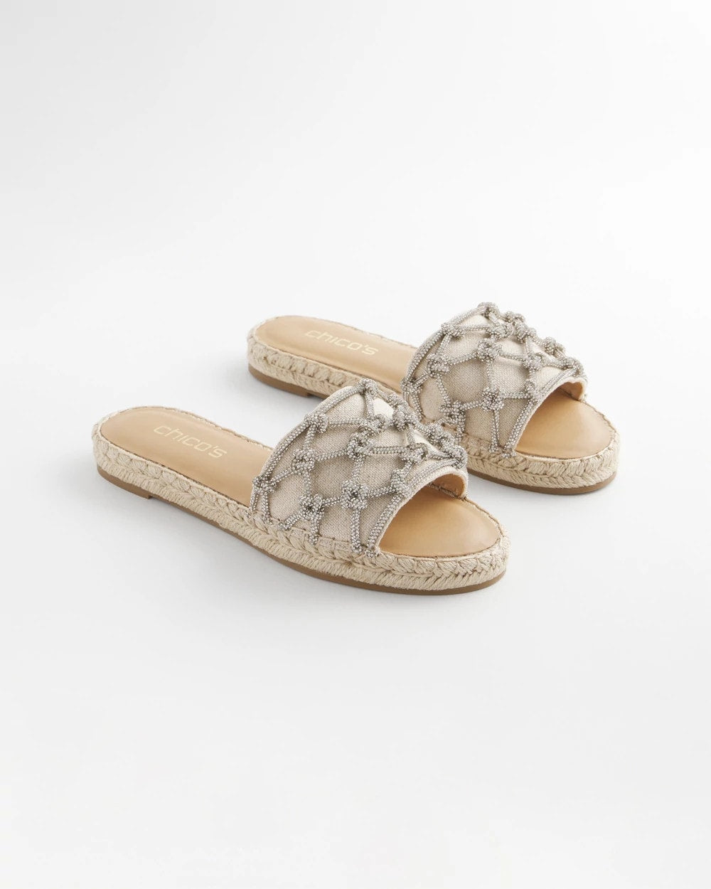 Chico's Online - Linen Knotted Espadrille Slides