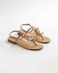 Chico's / Beach Seashell T-Strap Sandals