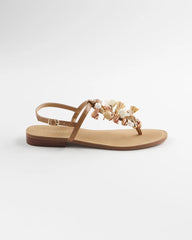 Chico's / Beach Seashell T-Strap Sandals