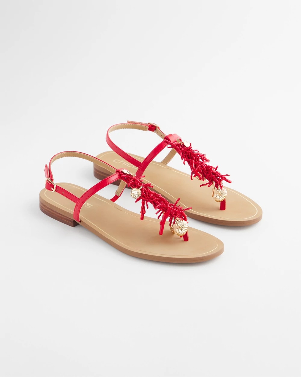 Chico's Sale - Coral Beach T-Strap Sandals