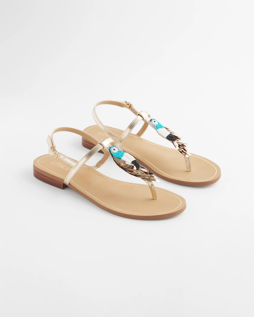 Chico's On Sale - Beach Parrot T-Strap Sandals