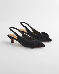 Chico's Sale - Charm Velvet Bow Kitten Heels