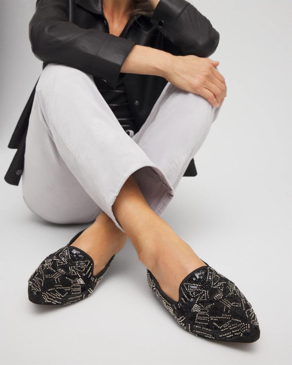 Chico's US - Gwyn Art Deco Beaded Flats