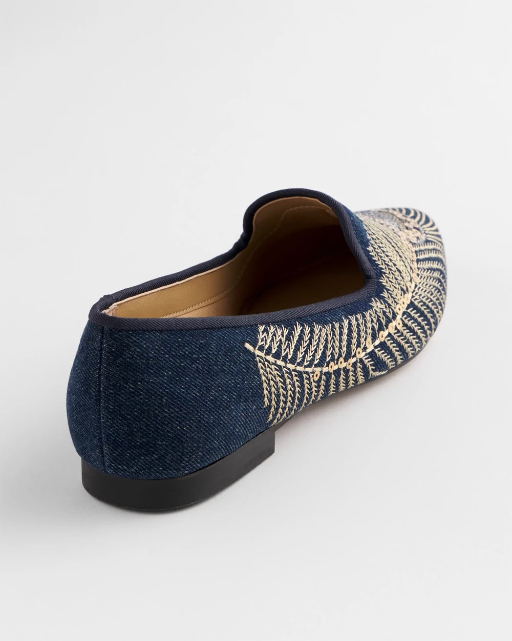Chico's / Peacock Embroidered Flats