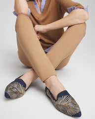 Chico's / Peacock Embroidered Flats