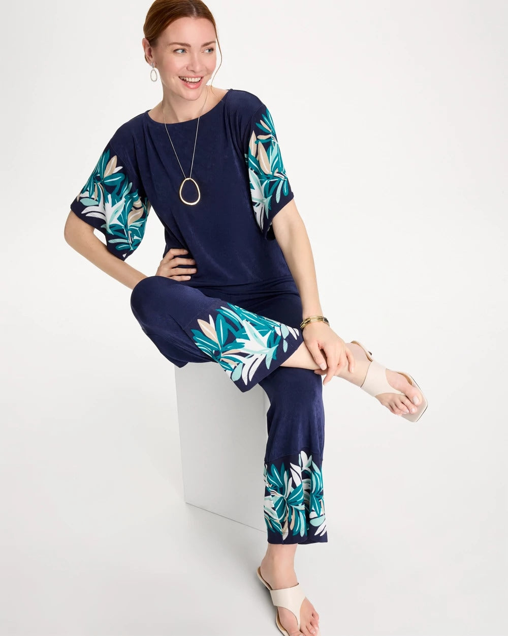Chico's Discount - Travelers™ Palm Border Crop Pant
