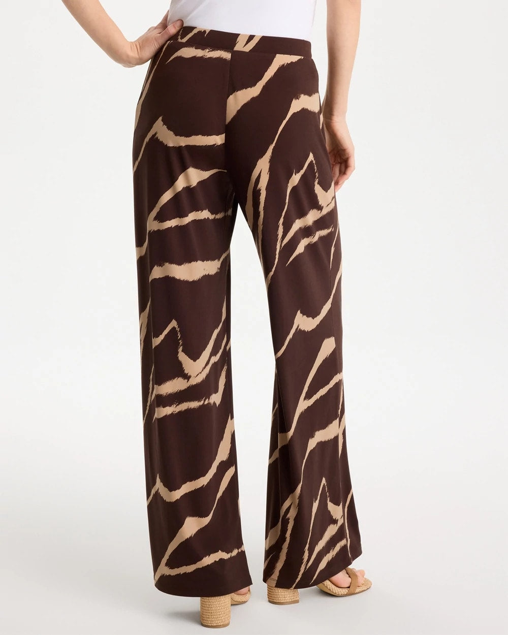 Chico's Outlet - Travelers™ Zebra Knit Wide-Leg Pants
