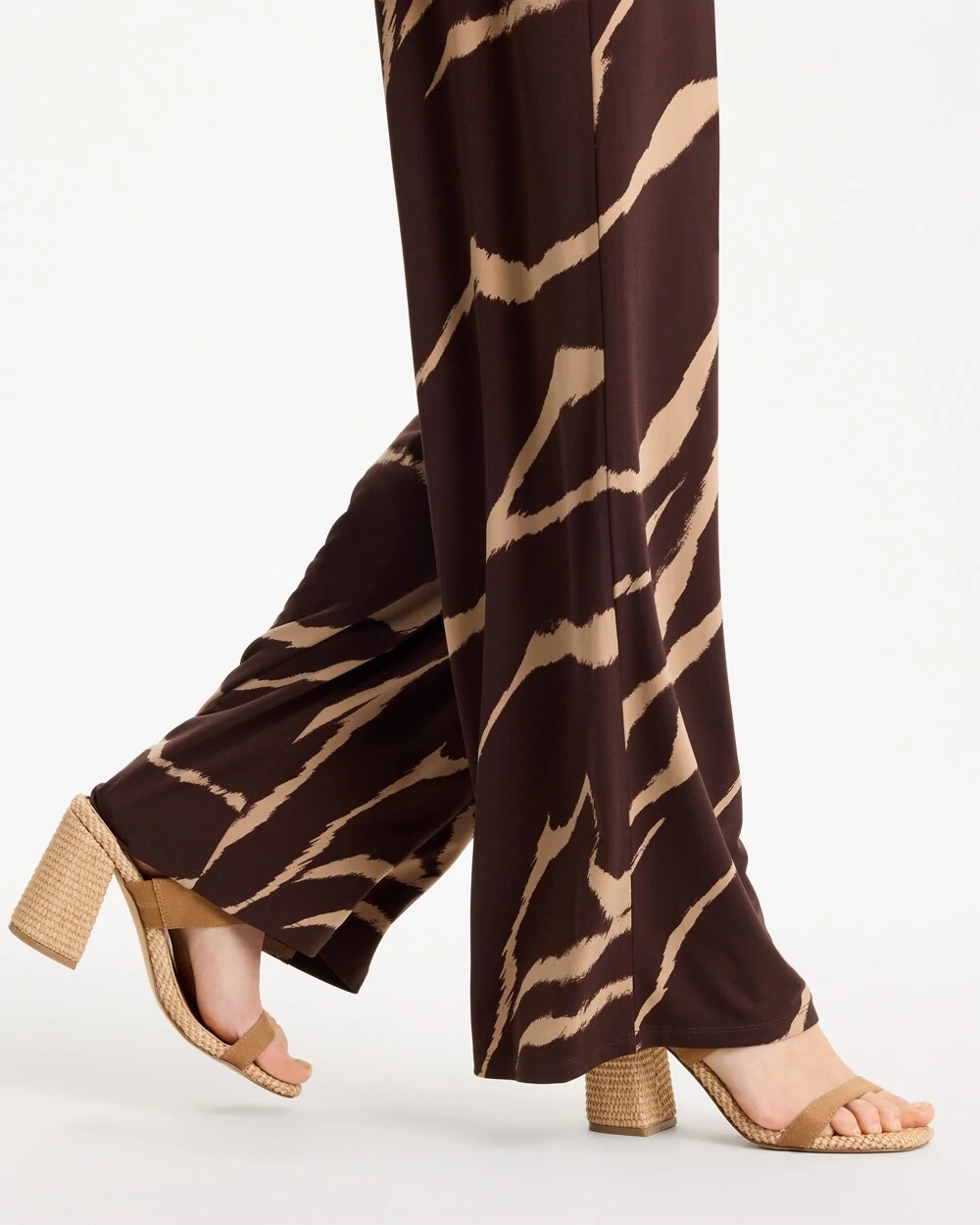 Chico's Outlet - Travelers™ Zebra Knit Wide-Leg Pants