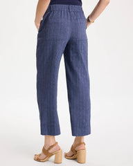 Chico's Online - Pinstripe Soft-Stretch Linen Crop Pant