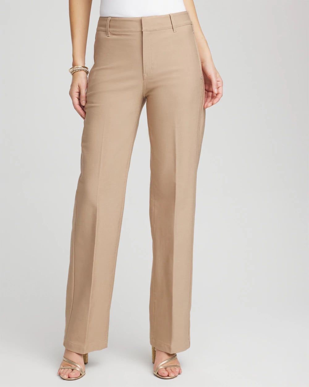 Chico's On Sale - Petite Cotton Straight-Leg Trousers