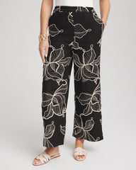 Chico's US - Embroidered Wide-Leg Cropped Pants
