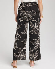 Chico's US - Embroidered Wide-Leg Cropped Pants