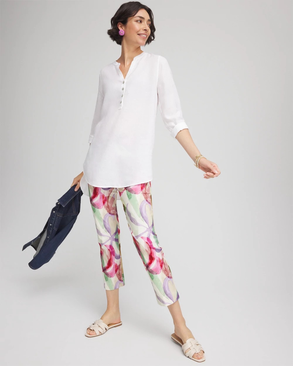 Chico's / Brigitte™ Slub Slim Cropped Pants