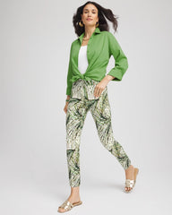 Chico's Discount - Brigitte™ Slim Ankle Palm-Print Pants
