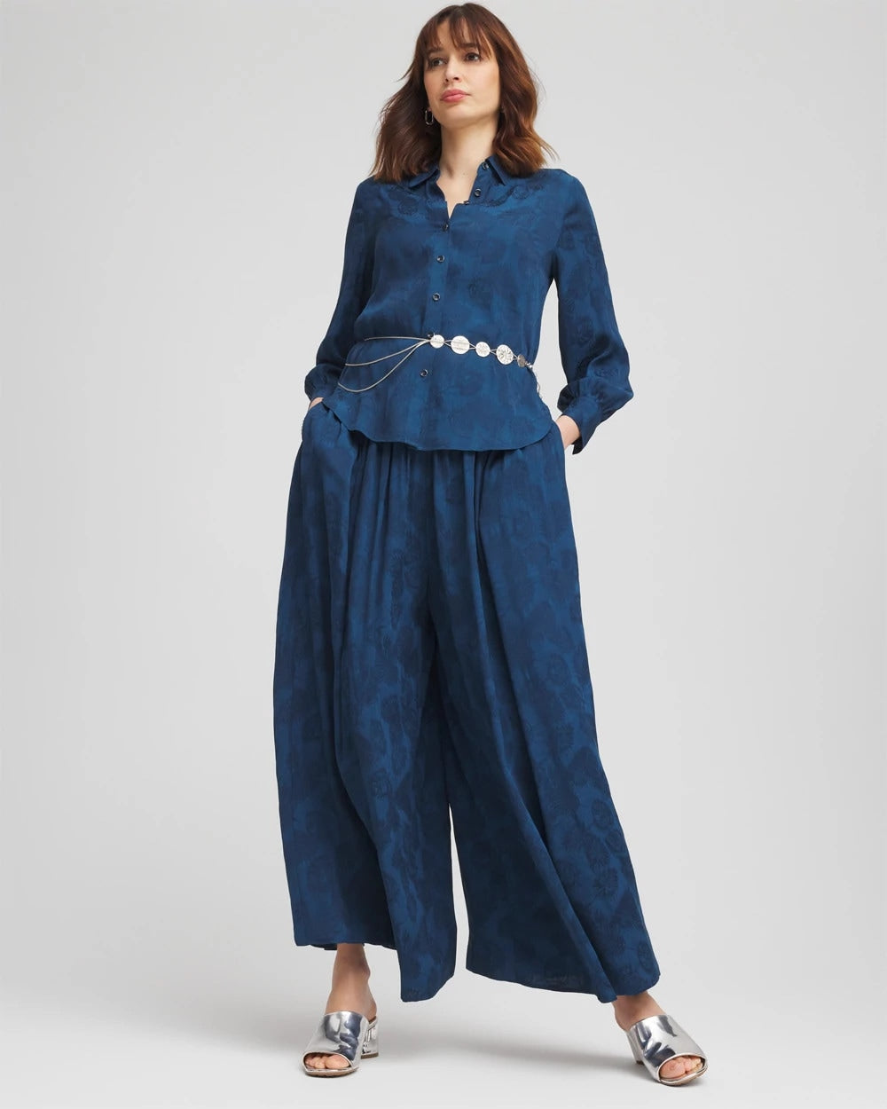 Chico's Sale - Jacquard Culotte Wide-Leg Pants