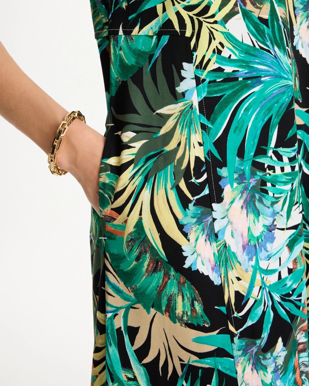 Chico's Discount - Palm Printed Knit Maxi Dress
