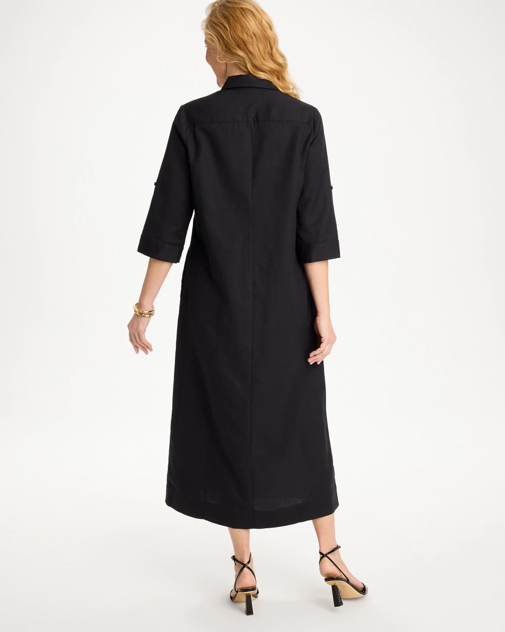 Chico's On Sale - Embellished Linen-Cotton Shirtdress