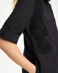 Chico's On Sale - Embellished Linen-Cotton Shirtdress